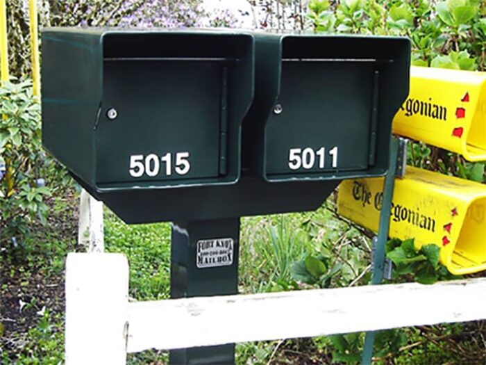 2 Green Fort Knox Mailbox