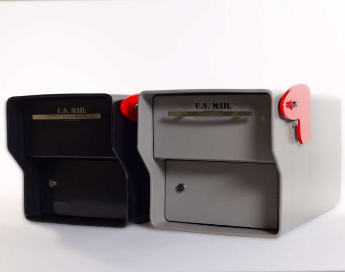 Black & Grey Fortress Mailboxes