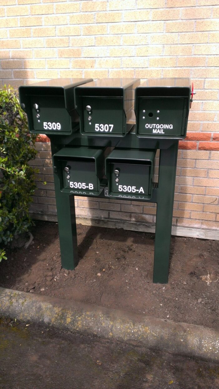 Rack of Small Standard mailboxes