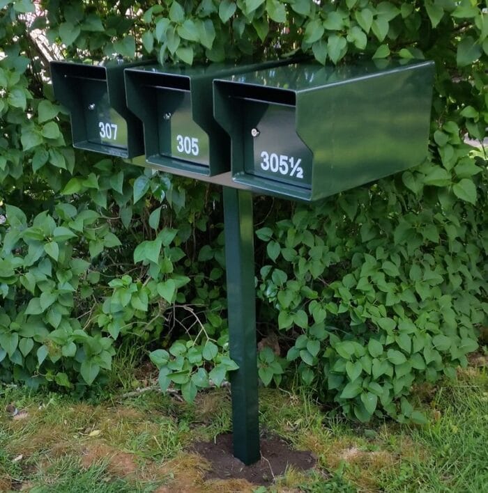 3 M1-LT mailboxes on t-post