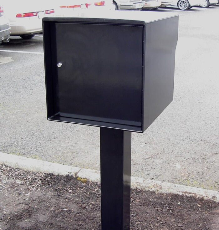 black package mailbox