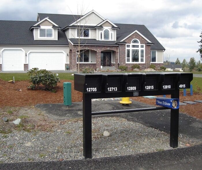 Row of Small Standard mailboxes