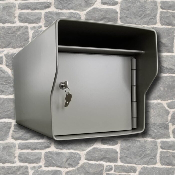 grey large mailbox
